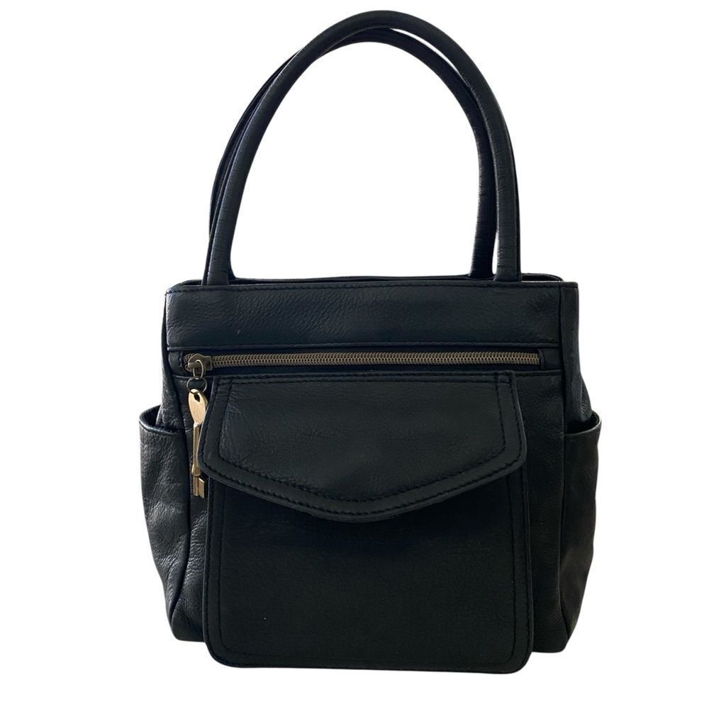 Fossil Black Leather Bag Purse